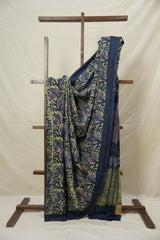 Cream Green HBP Modal Silk Saree - SRCGMSS549