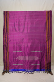 Fuchsia Purple Silk Ilkal (Reversible) Saree  - SRFPSIRS181