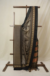 Dark Khaki Narayan Peth Cotton Saree - SRDKNPCS26