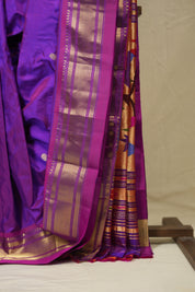 Purple Silk Paithani Saree - SRPSPS806