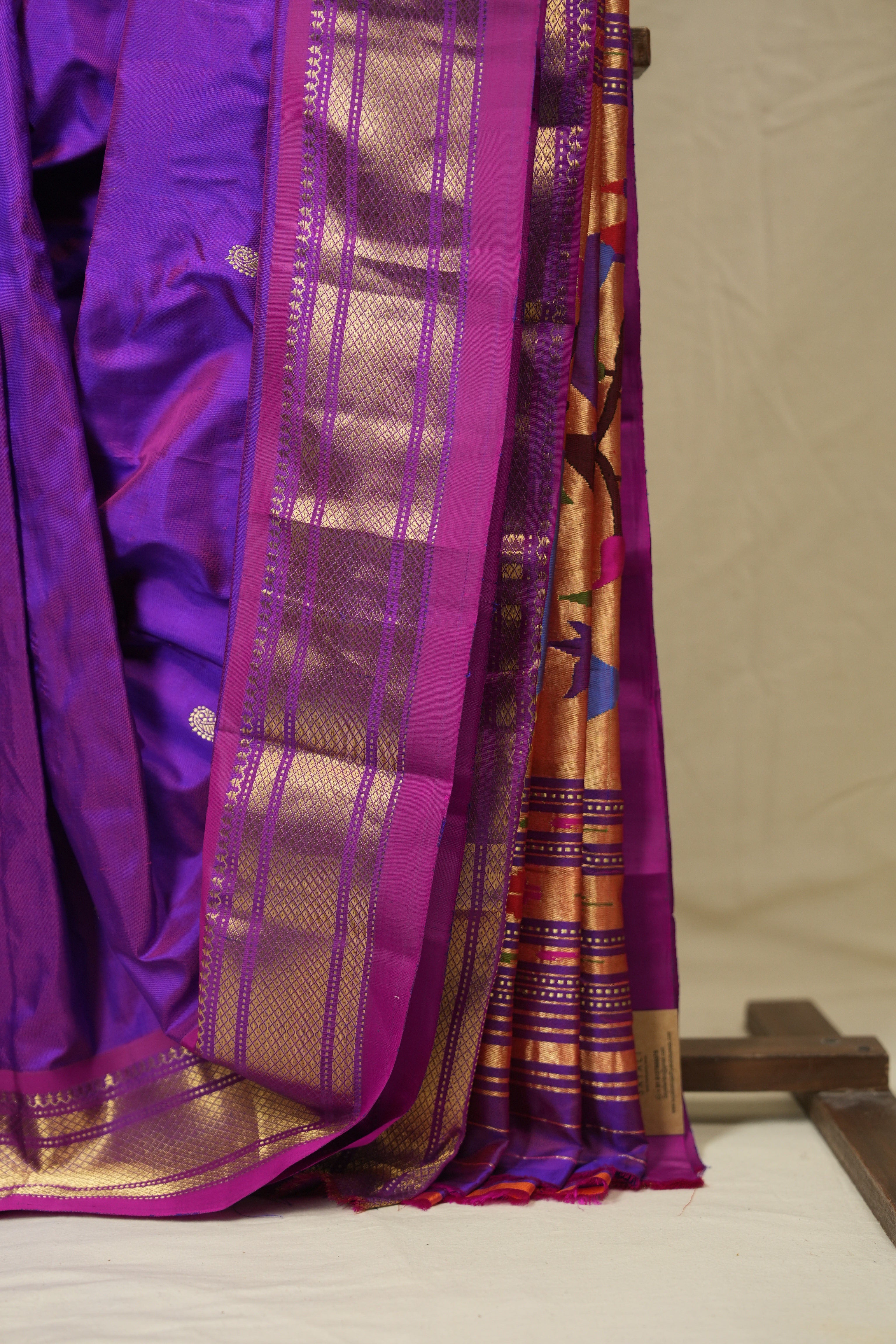 Purple Silk Paithani Saree - SRPSPS806