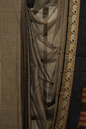 Dark Khaki Narayan Peth Cotton Saree - SRDKNPCS26