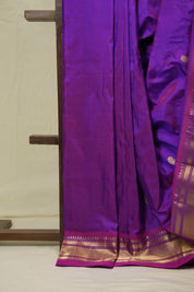 Purple Silk Paithani Saree - SRPSPS806