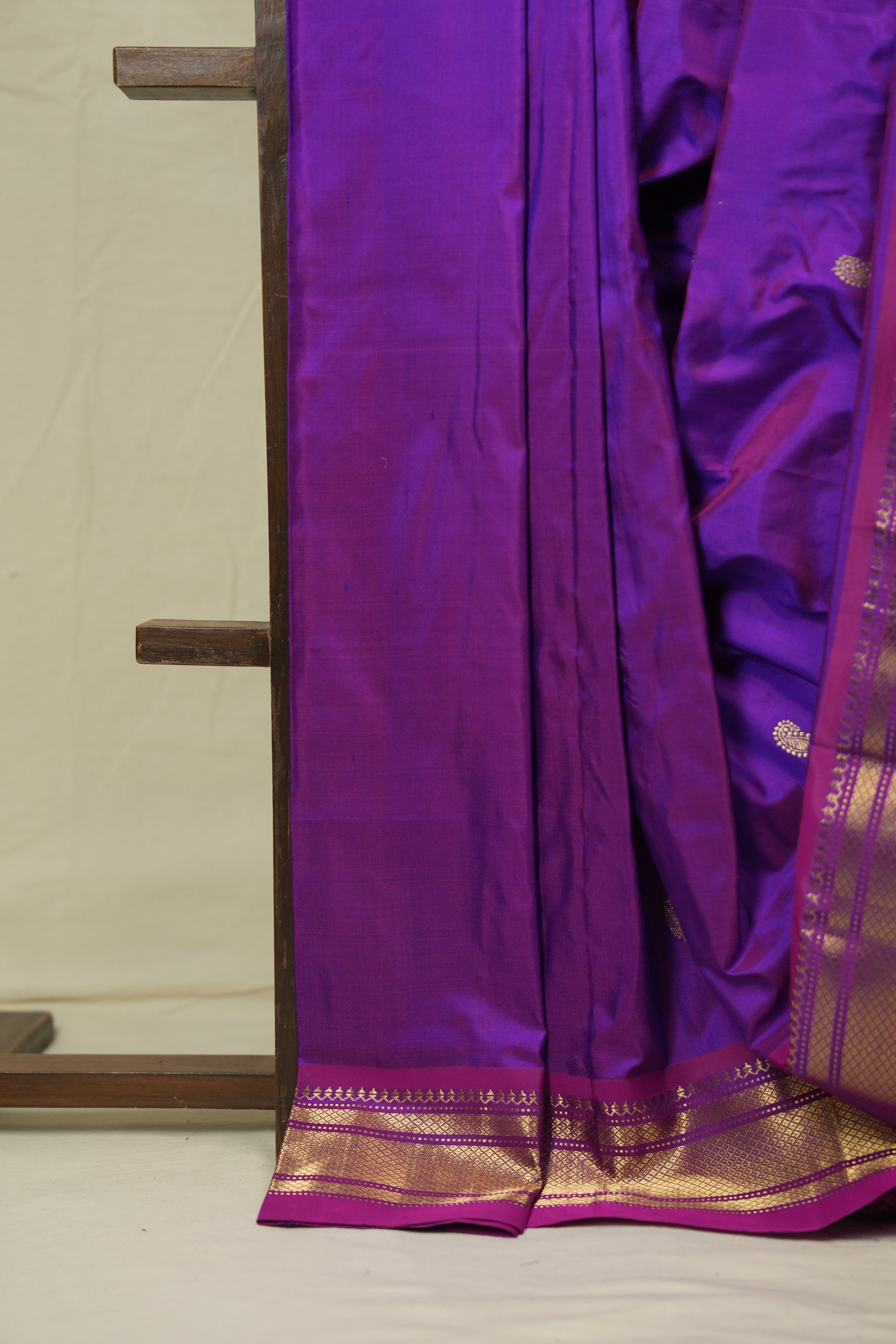 Purple Silk Paithani Saree - SRPSPS806