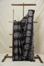 Black Brown HBP Modal Silk Saree - SRBBMSS547