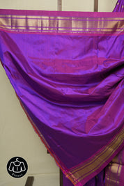 Purple Silk Paithani Saree - SRPSPS806