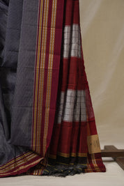 Violet Cotton Ilkal Saree - SRVCIS913