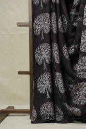 Black Brown HBP Modal Silk Saree - SRBBMSS547