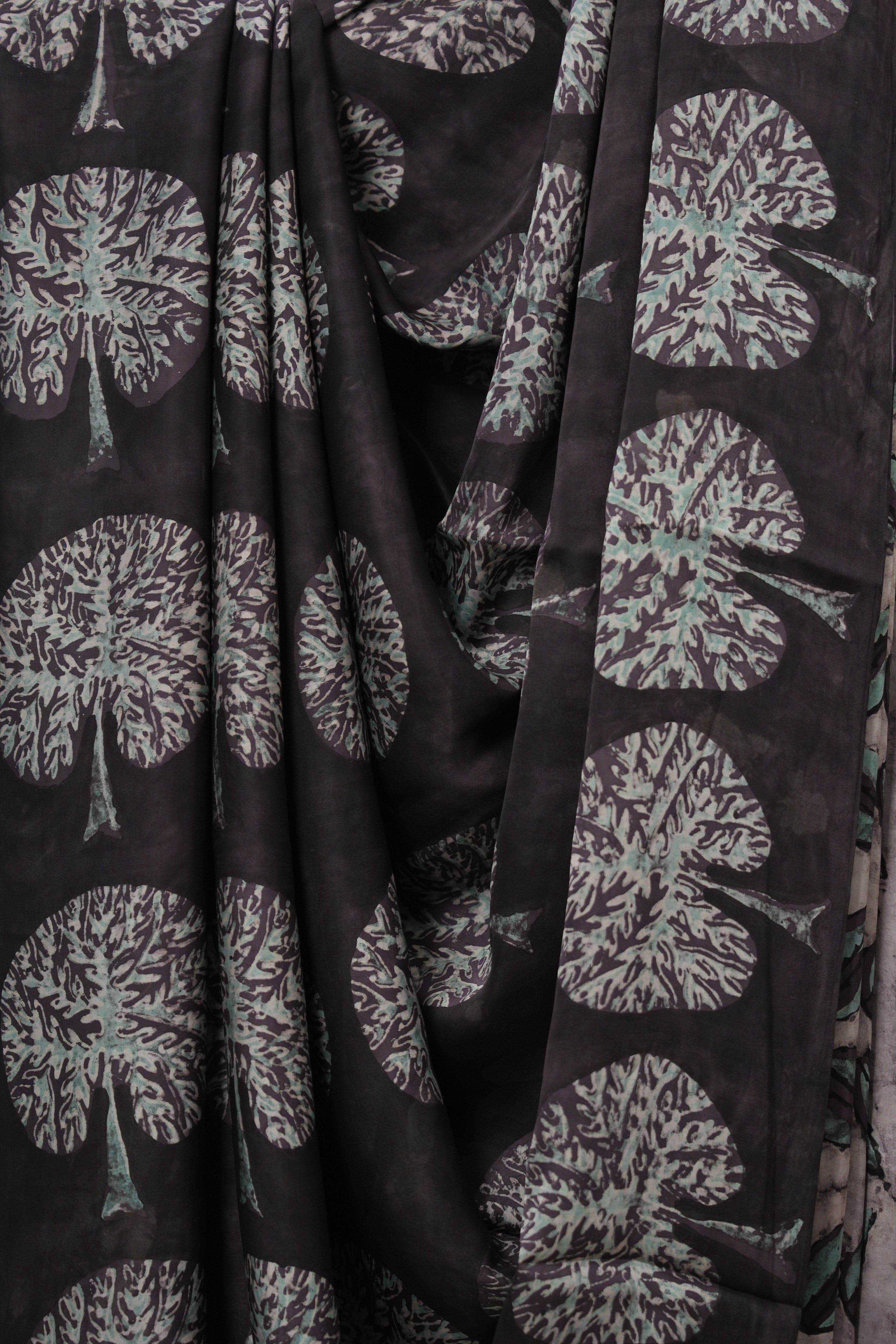 Black Brown HBP Modal Silk Saree - SRBBMSS547