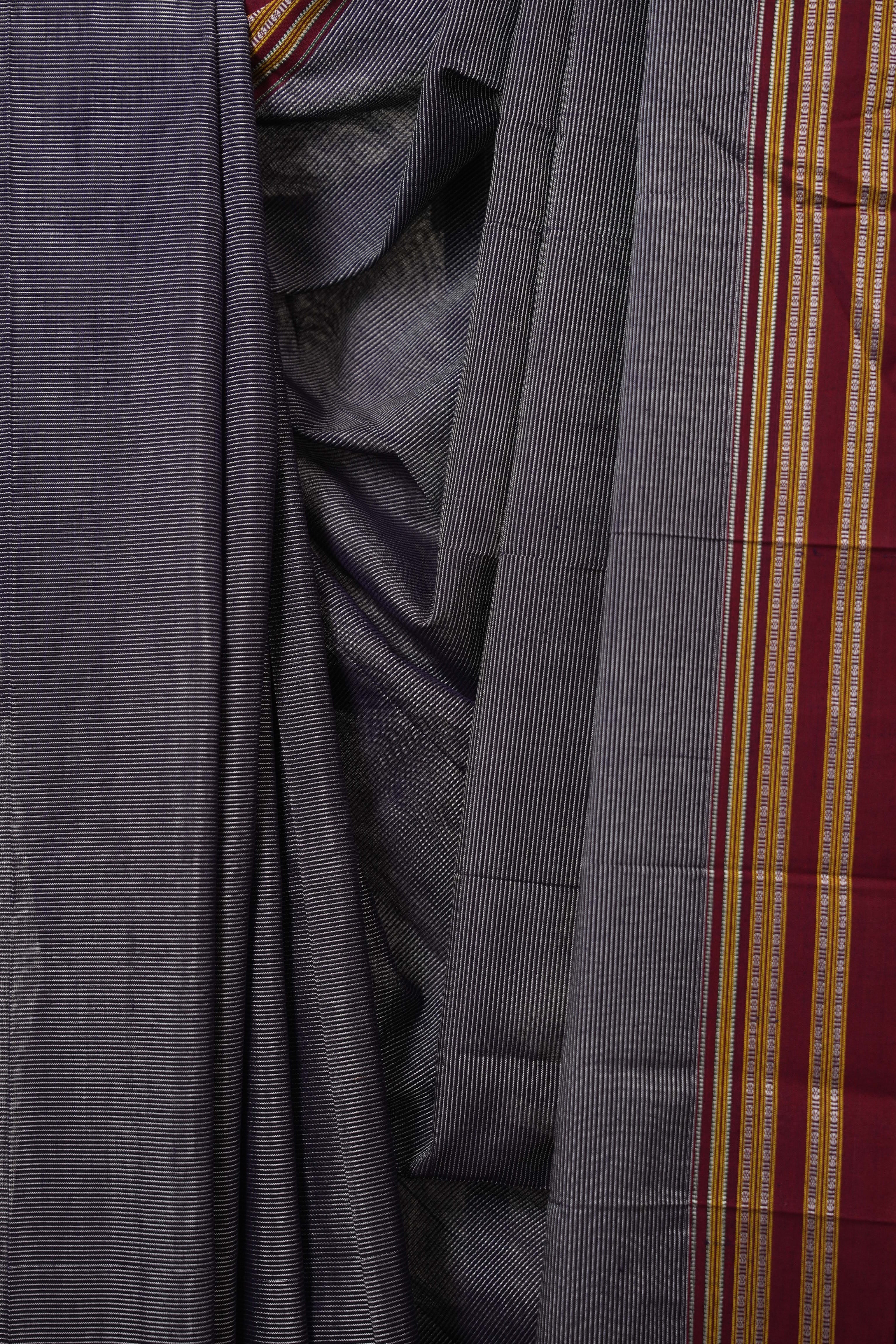 Violet Cotton Ilkal Saree - SRVCIS913