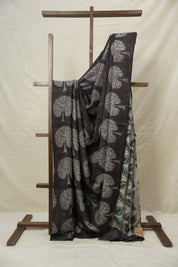 Taupe Grey HBP Modal Silk Saree - SRBMSS579