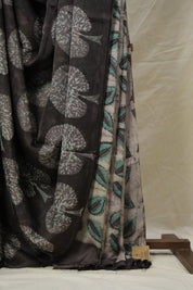 Taupe Grey HBP Modal Silk Saree - SRBMSS579