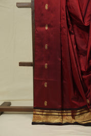 Maroon Silk Paithani Saree - SRMSPS807