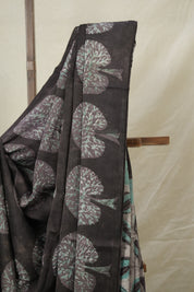 Taupe Grey HBP Modal Silk Saree - SRBMSS579