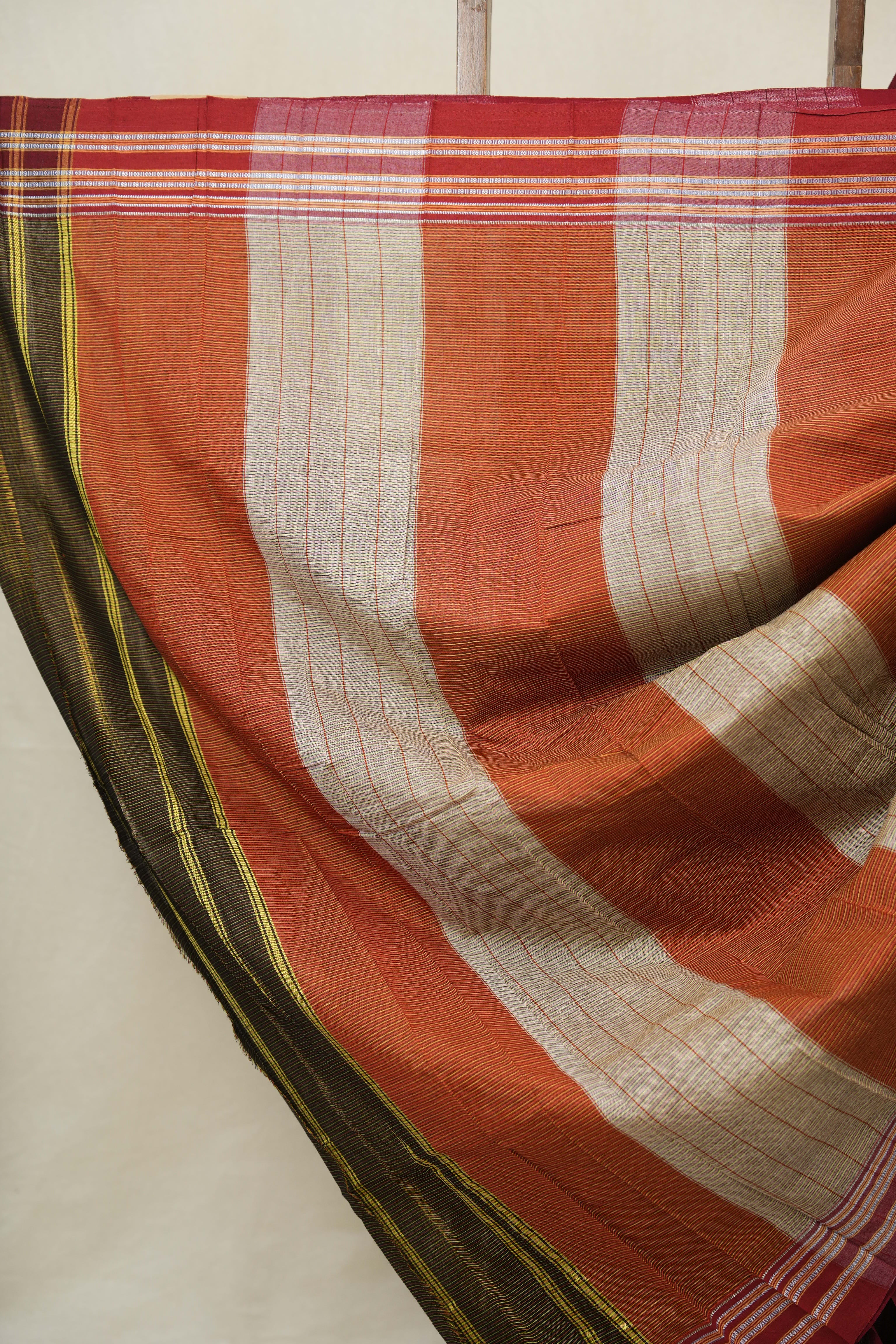 Mehendi Green Cotton Ilkal Saree - SRMGCIS914