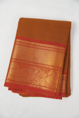 Brown Kanchi Cotton Saree - SRBKCS1374