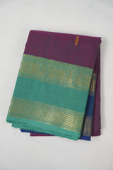Two Tone Purple Kanchi Cotton Saree - SRTTPKCS1356