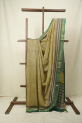Cream HBP Cotton Silk Saree With Maheshwari Border - SRCCSS1733