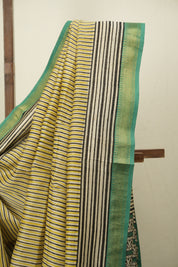 Cream HBP Cotton Silk Saree With Maheshwari Border - SRCCSS1733