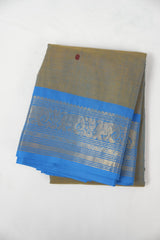 Two Tone Khaki Kanchi Cotton Saree - SRTTKKCS1383
