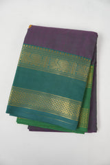 Two Tone Purple Kanchi Cotton Saree - SRTTPKCS1382