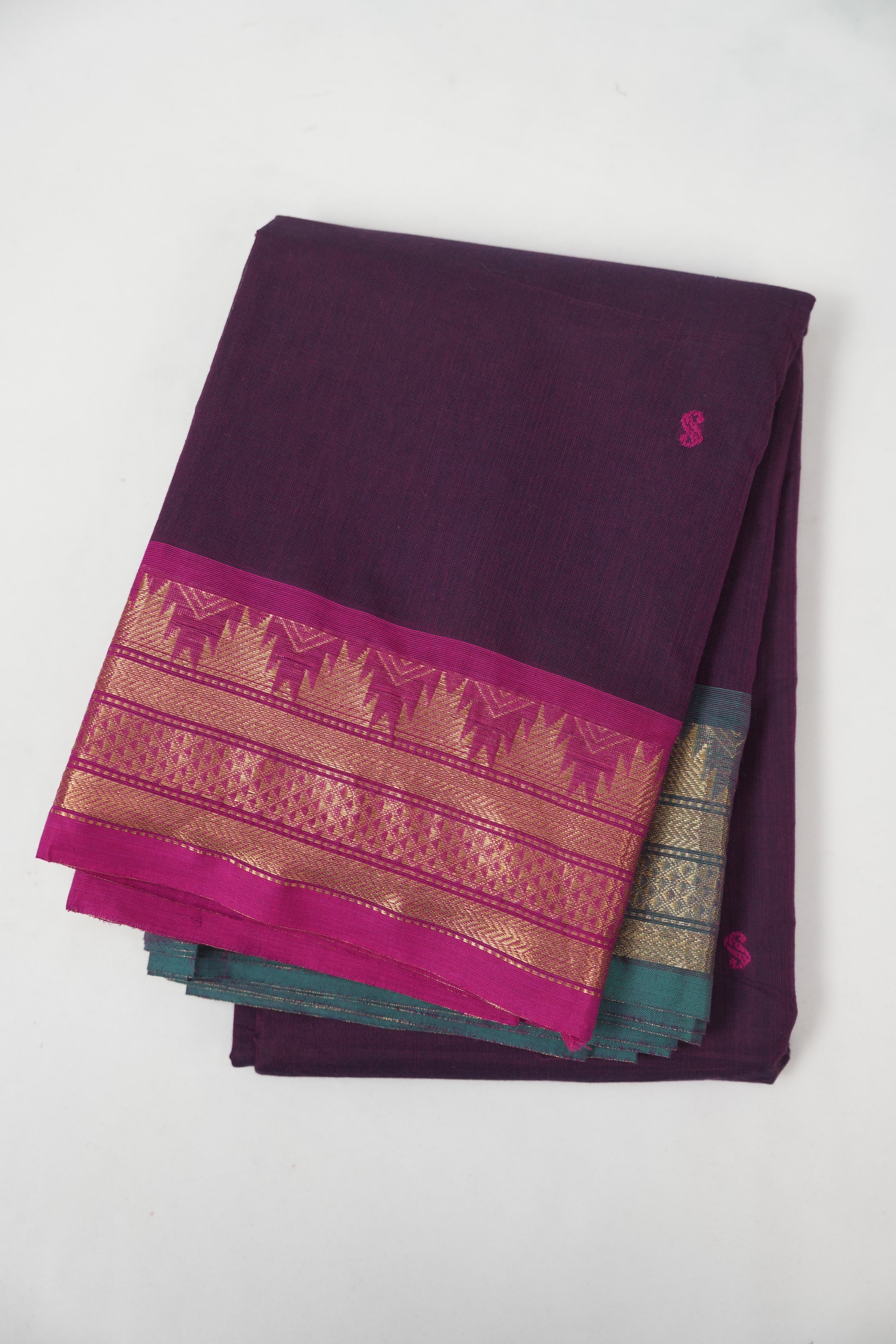 Purple Kanchi Cotton Saree - SRPKCS1380