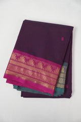 Purple Kanchi Cotton Saree - SRPKCS1380