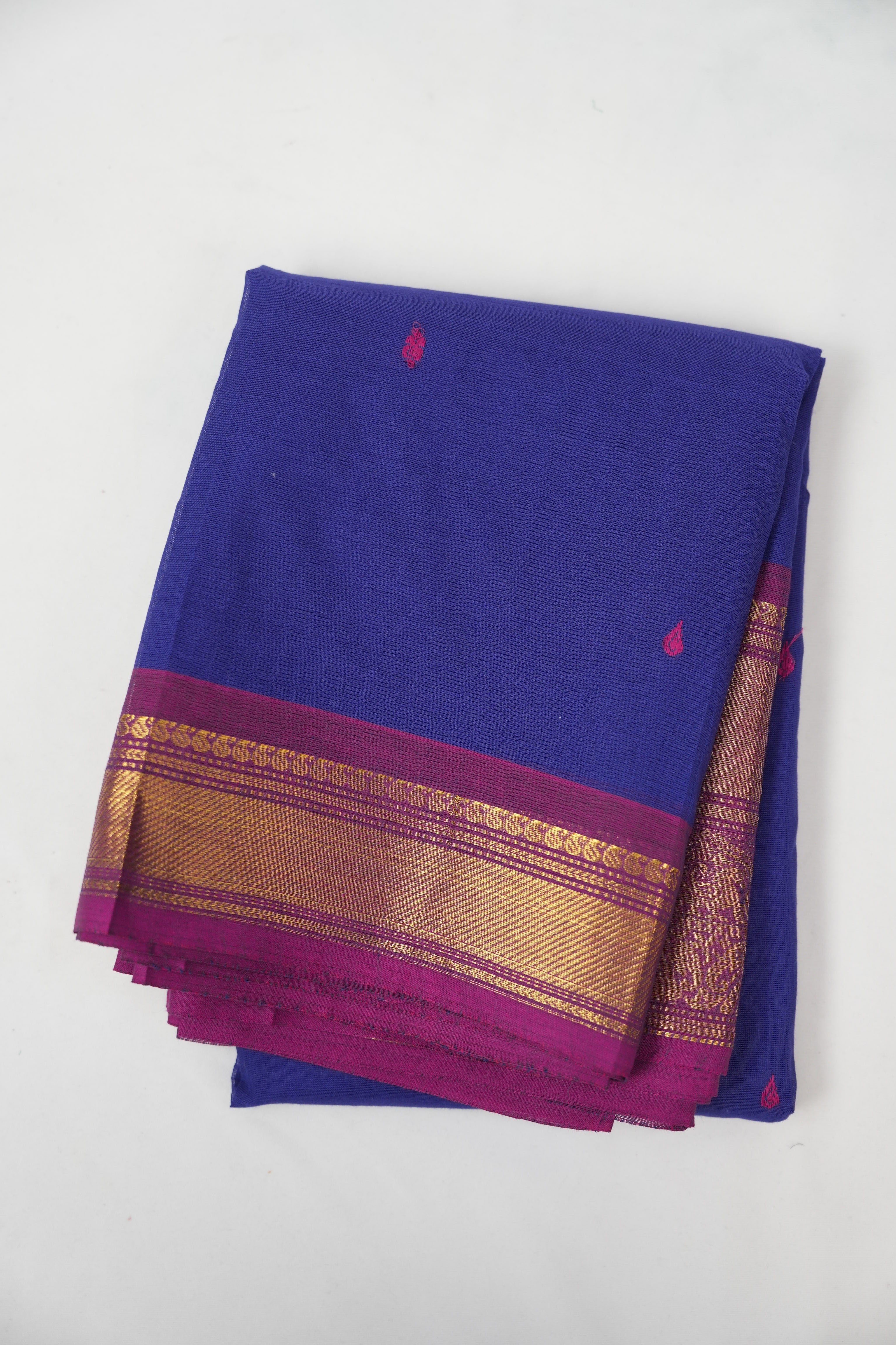 Violet Kanchi Cotton Saree - SRVKCS1377