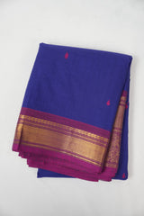 Violet Kanchi Cotton Saree - SRVKCS1377