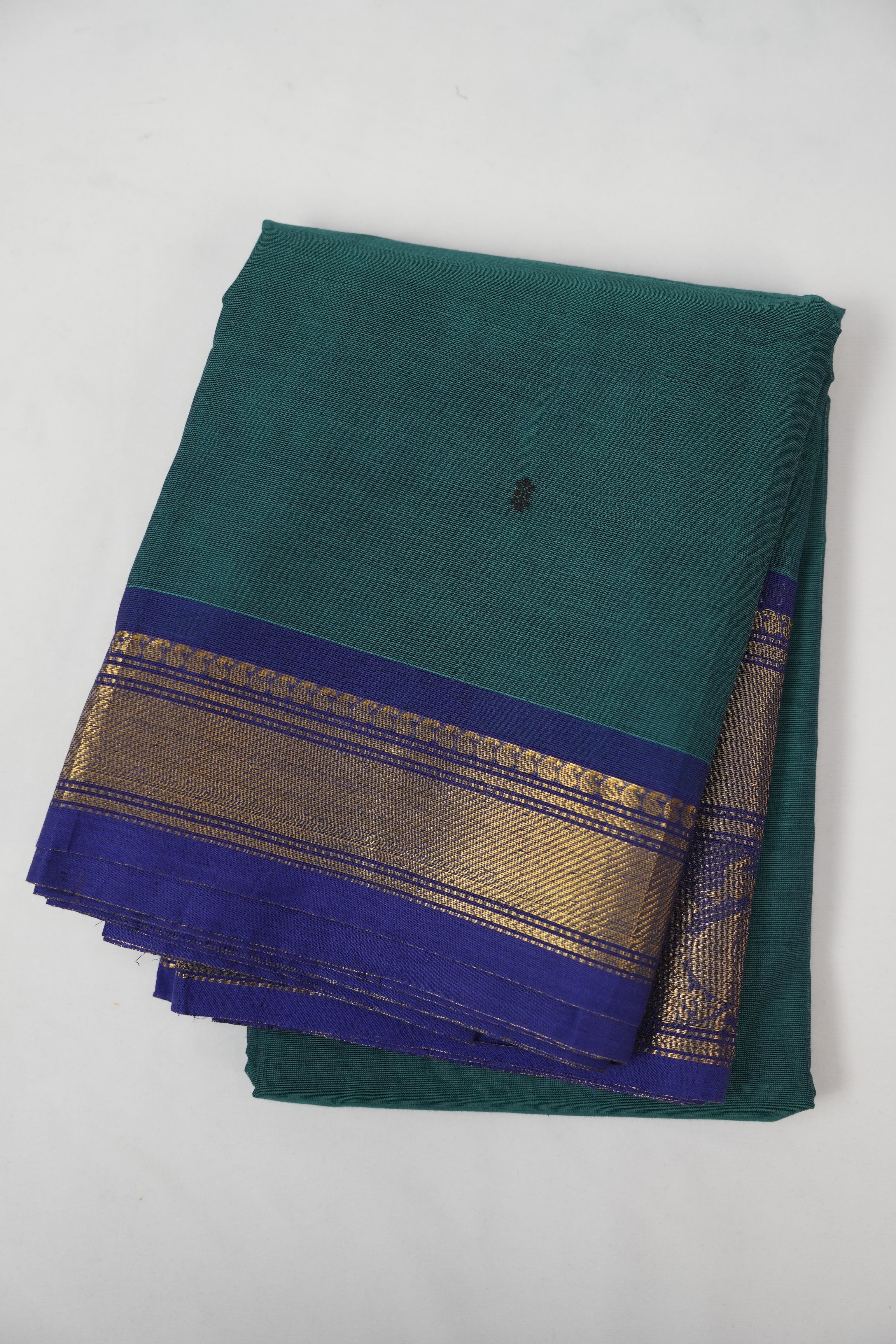 Green Kanchi Cotton Saree - SRGKCS1375