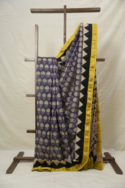 Purple HBP Cotton Silk Saree With Maheshwari Border - SRPCSS1529