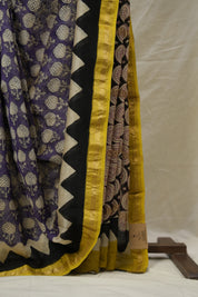 Purple HBP Cotton Silk Saree With Maheshwari Border - SRPCSS1529