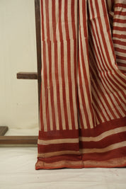 Red HBP Cotton Silk Saree With Maheshwari Border - SRRCSS1720
