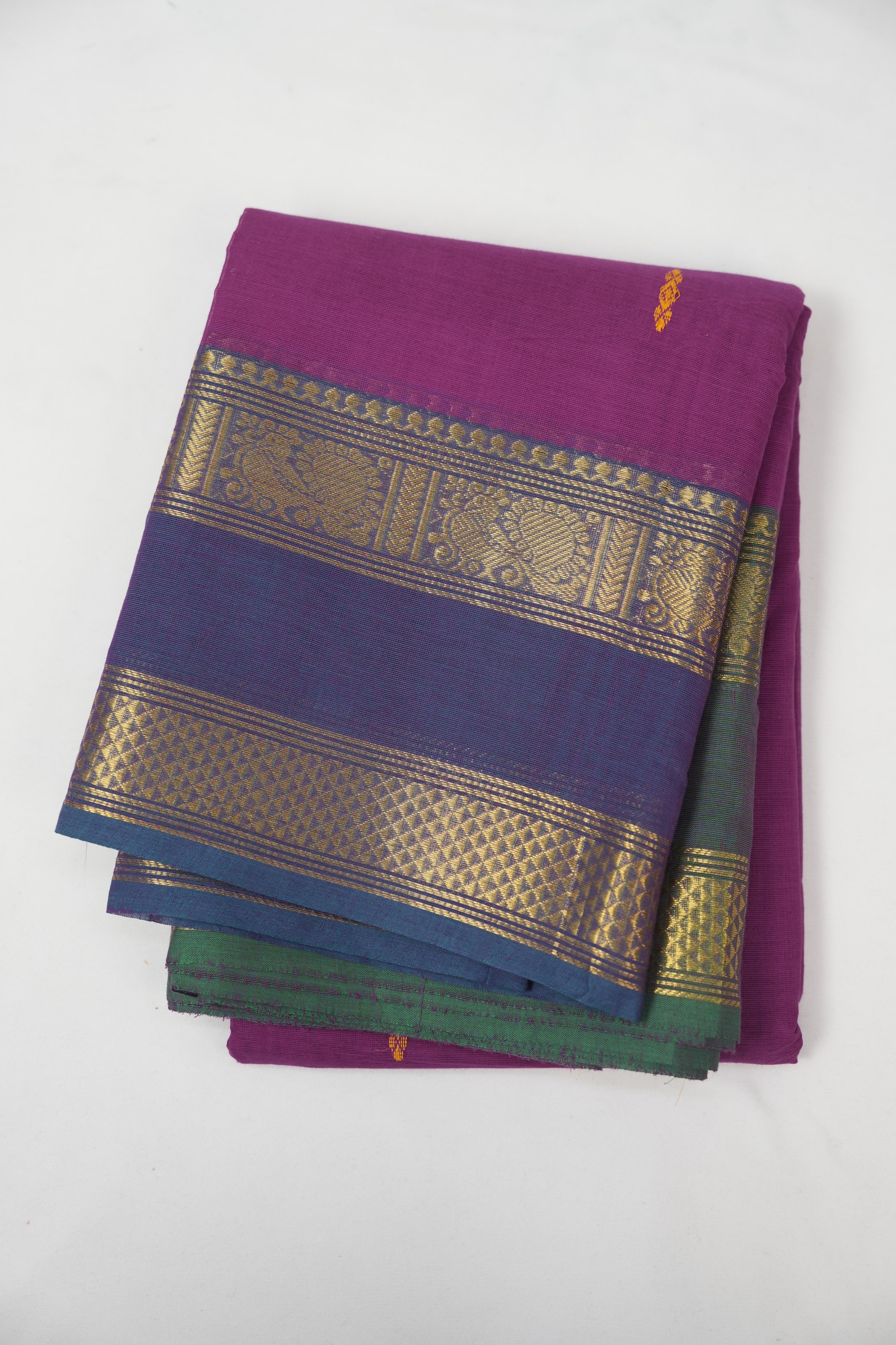 Purple Kanchi Cotton Saree - SRPKCS1365