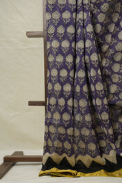 Purple HBP Cotton Silk Saree With Maheshwari Border - SRPCSS1529