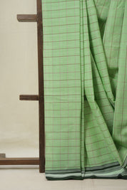 Mint Green Cotton Ilkal Saree - SRMGCIS928