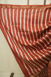 Red HBP Cotton Silk Saree With Maheshwari Border - SRRCSS1720