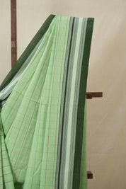 Mint Green Cotton Ilkal Saree - SRMGCIS928