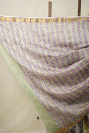 White HBP Cotton Silk Saree With Maheshwari Border - SRWCSS1327