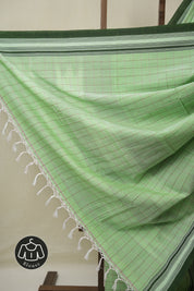 Mint Green Cotton Ilkal Saree - SRMGCIS928