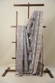 Light Lavender HBP Cotton Silk Saree With Maheshwari Border - SRLLCSS1328