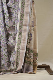 Light Lavender HBP Cotton Silk Saree With Maheshwari Border - SRLLCSS1328