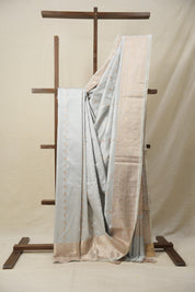 Steel Grey Banarasi Silk Saree - SRSGBSS777