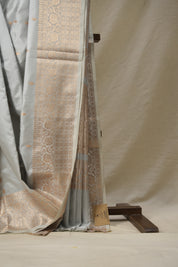 Steel Grey Banarasi Silk Saree - SRSGBSS777