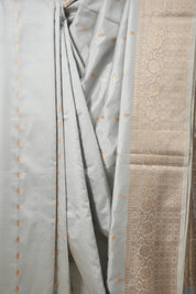 Steel Grey Banarasi Silk Saree - SRSGBSS777