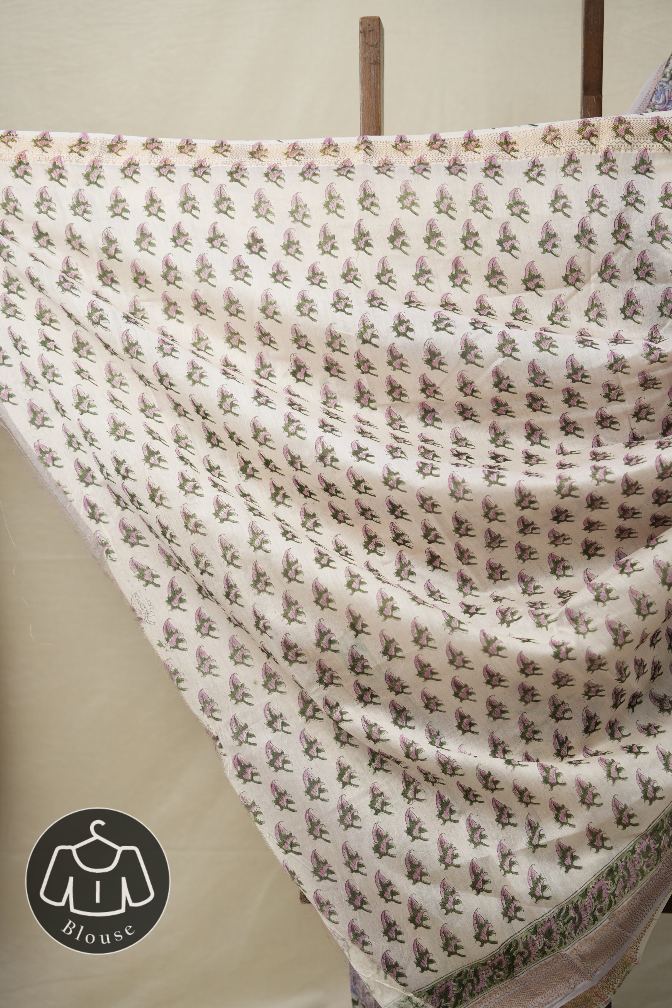 Light Lavender HBP Cotton Silk Saree With Maheshwari Border - SRLLCSS1328