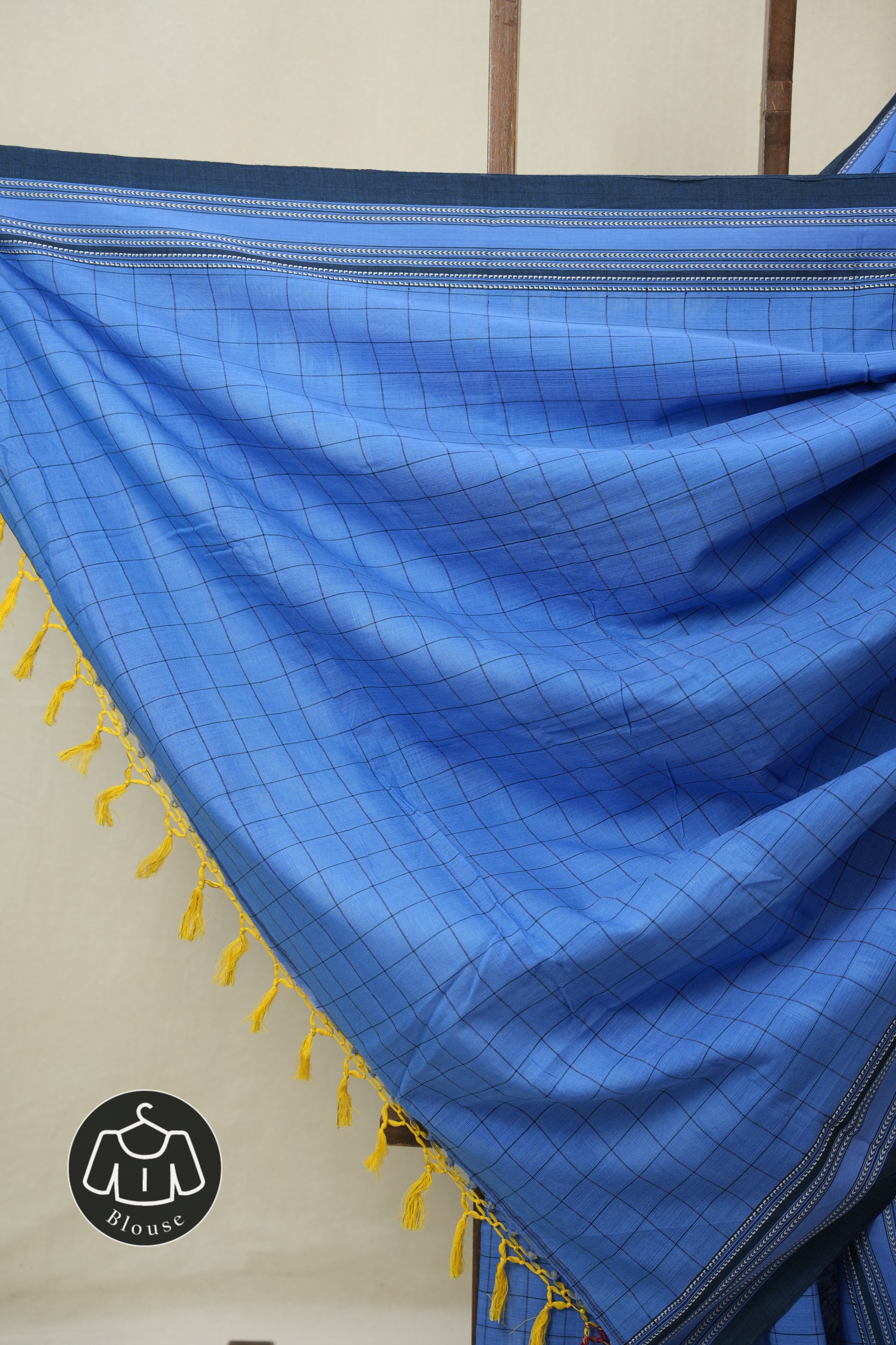 Blue Cotton Ilkal Saree - SRBCIS926