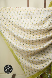 Light Green HBP Cotton Silk Saree With Maheshwari Border - SRGCSS1721