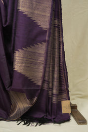 Deep Purple Raw Silk Saree - SRDPRSS1016