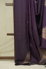 Deep Purple Raw Silk Saree - SRDPRSS1016